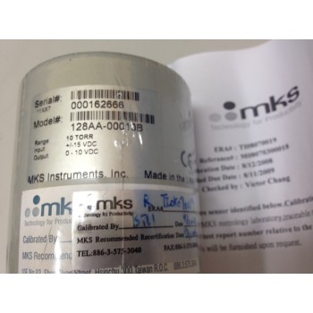 MKS 128AA-00010B 10 Torr Baratron Pressure Transducer 